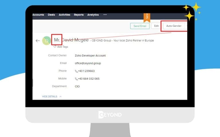 Zeit sparen mit der Auto Gender Detection für Zoho CRM