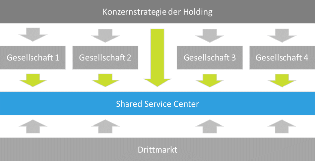 Abbildung Strategie Shared Service Center